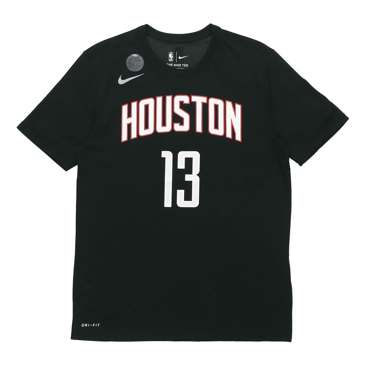 Nike SS22 NBA Harden Basketball Sports Short Sleeve Rockets 13 Black 870777-013