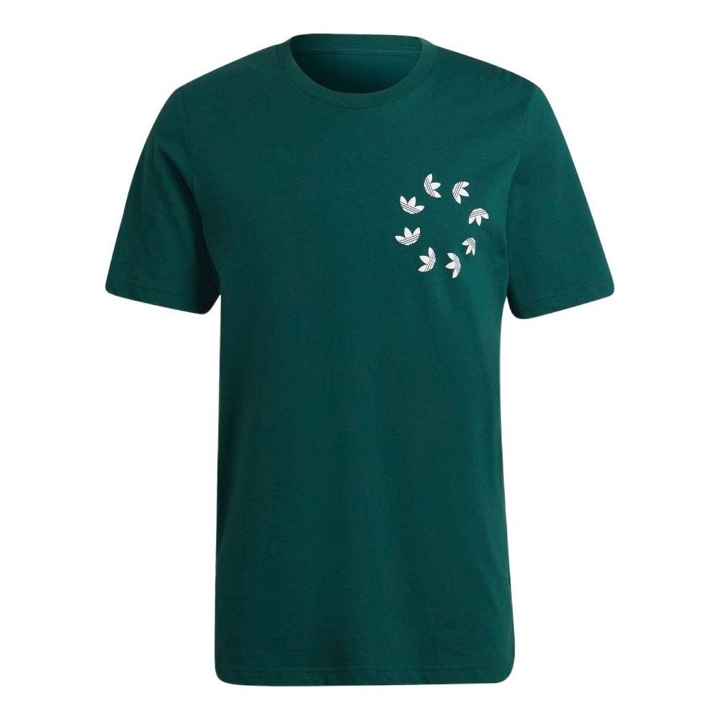 Men's adidas SS22 Solid Color Short Sleeve Logo Label Short Sleeve Green T-Shirt HC4488