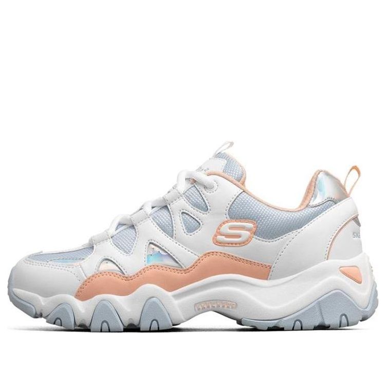 (WMNS) Skechers D'lites 2.0 'White Blue Pink' 66666312-WLB