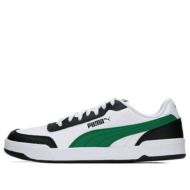 PUMA Caracal Wear-resistant Lightweight Low Tops Casual Skateboarding Shoes Unisex White Green 369863-30