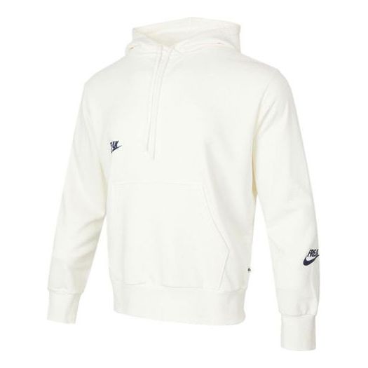 Nike Giannis Logo Printing Drawstring Hoodie 'White Navy' DQ5650-133