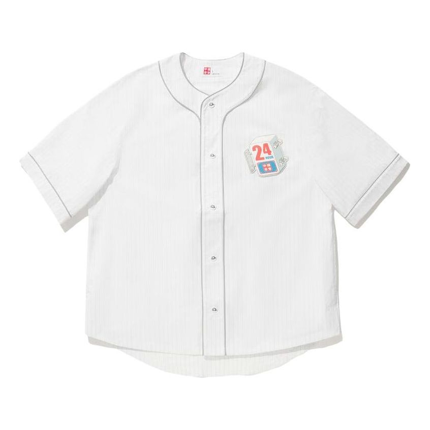 Li-Ning x Phil Hackett Graphic Baseball Shirt 'White' AFDU255-2