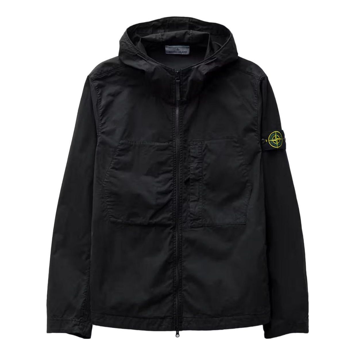 STONE ISLAND Supima Cotton Twill Stretch Hooded Jacket 'Black' 781543310-V0029