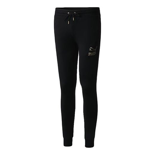 PUMA Essentials Metallic Pants 'Black' 597460-51