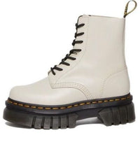 (WMNS) Dr. Martens Audrick Nappa Leather Platform Ankle Boots 'Cobblestone Grey' 27149055