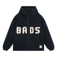 Li-Ning BadFive Logo Fleece Full Zip Jacket 'Black White' AFDSA69-5