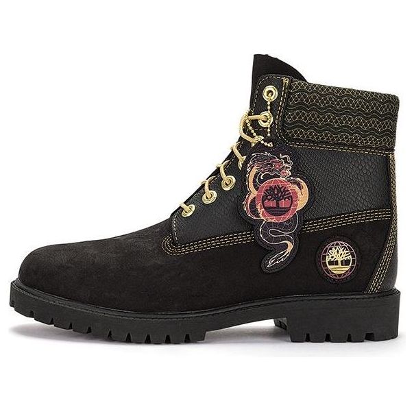 (WMNS) Timberland Lunar New Year 6 Inch Lace Up Boots 'Black Nubuck' A28MBW