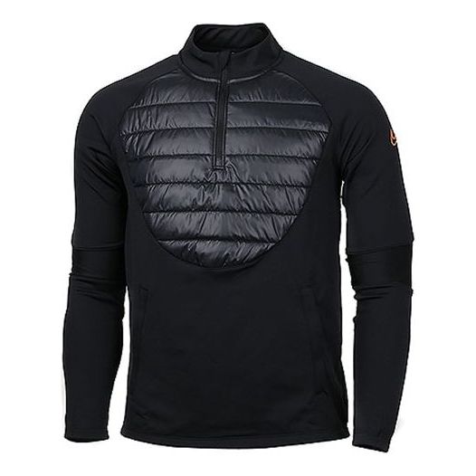 Men's Nike Soccer/Football Training Solid Color Stand Collar Stay Warm Soccer/Football Jacket Black DC9169-010