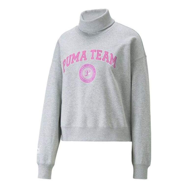 (WMNS) PUMA Team Sweatshirt 'Grey' 539271-04