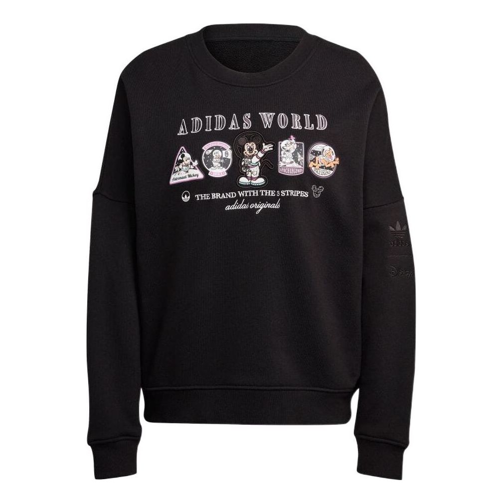 (WMNS) adidas Loose Disney Sweatshirt 'Black' HL9056