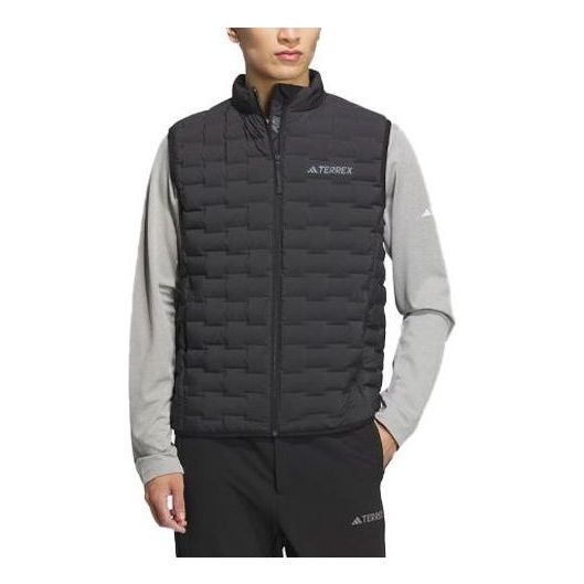adidas Lightweight Goose Down Woven Baffle Vest 'Black' IT8695