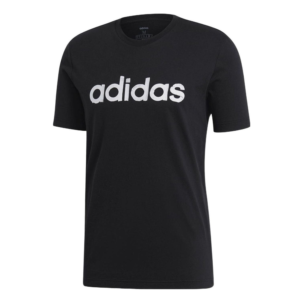Men's adidas Alphabet Logo Printing Round Neck Casual Short Sleeve Black T-Shirt EI4599
