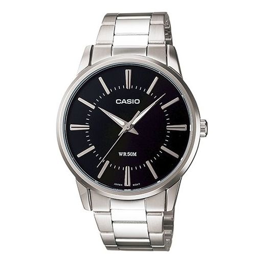 CASIO Waterproof Stainless Steel Strap Mens Black Analog MTP-1303D-1AVDF