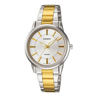 CASIO 50m Waterproof Gold Color Stainless Steel Strap Couple Unisex Mens Analog LTP-1303SG-7AV