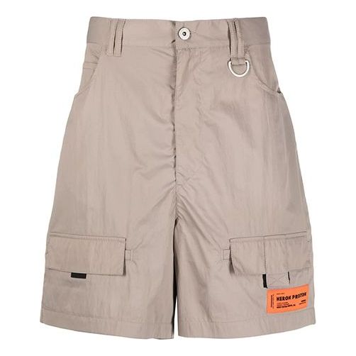 HERON PRESTON SS21 Spray Cotton Shorts 'Khaki' HMCB005R21FAB0016100