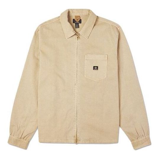 Converse Washed Canvas Full Zip Work Shirt 'Nomad Khaki' 10022303-A01