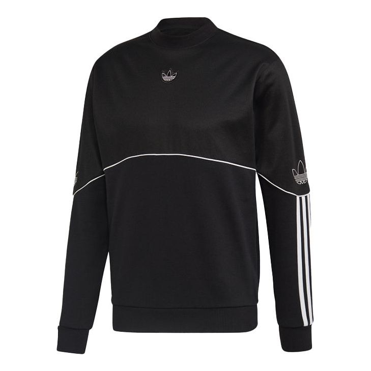 adidas originals Outline Crw Ft Soccer/Football Sports Stylish Round Neck Long Sleeves Black FM3856