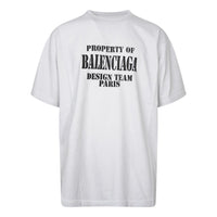 Balenciaga Property Vintage T-Shirt Large Fit 'White Black' 641675TMVH89012
