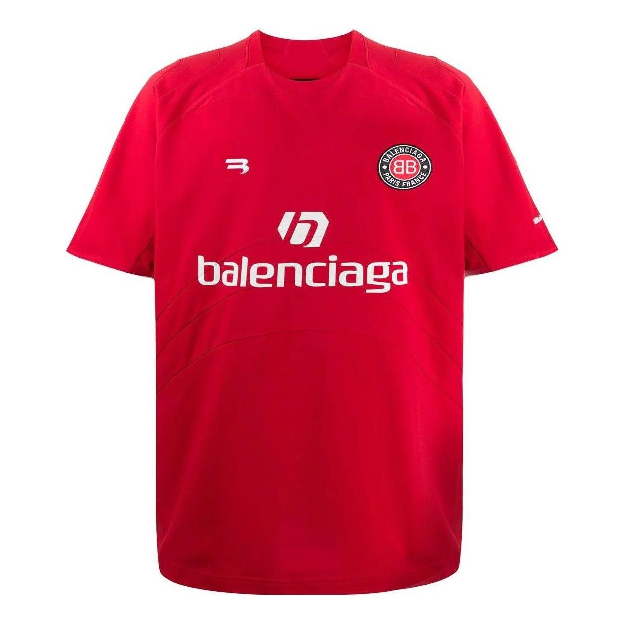 Balenciaga Soccer T-shirt Oversized 'Red White' 641658TJV516540