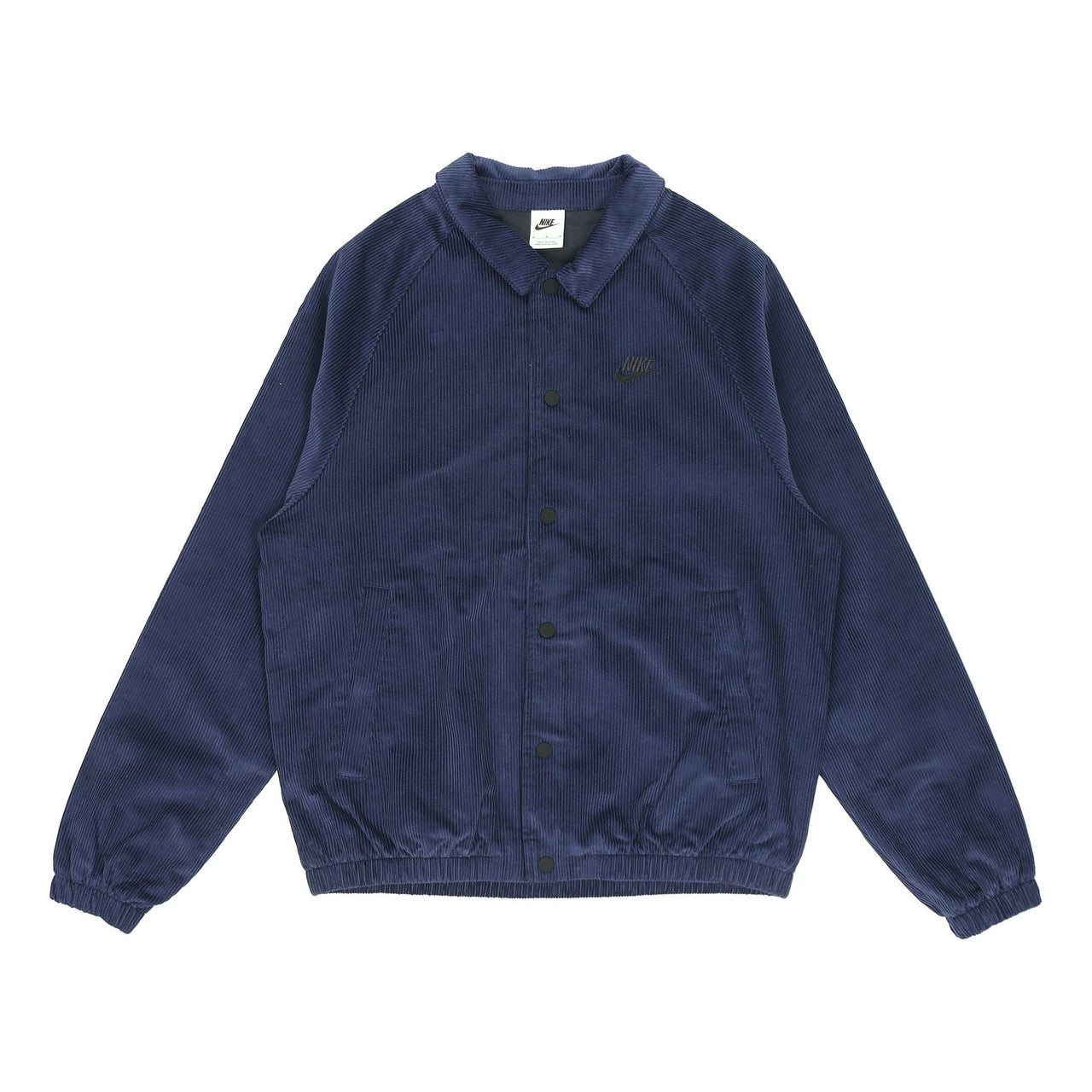 Men's Nike Stack Logo Casual Corduroy Jacket Deep Navy Blue DO2323-410