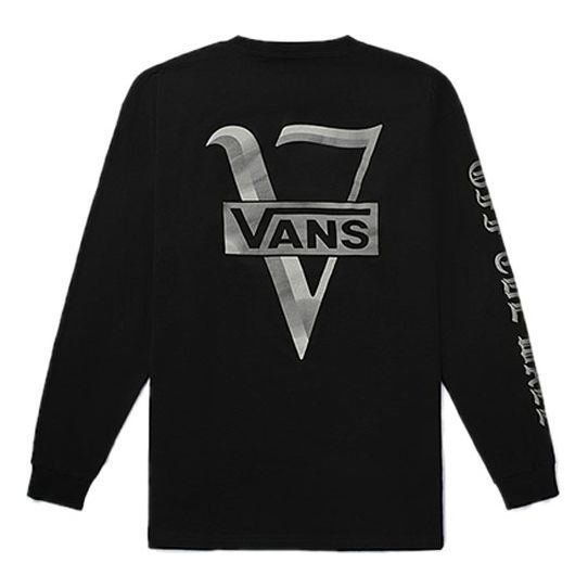 Vans Back Printing Casual Sports Couple Style Black VN0A4MUSBLK