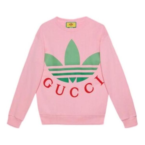 (WMNS) Gucci x adidas Cotton Sweatshirt 'Pink' 721361-XJE2B-5904