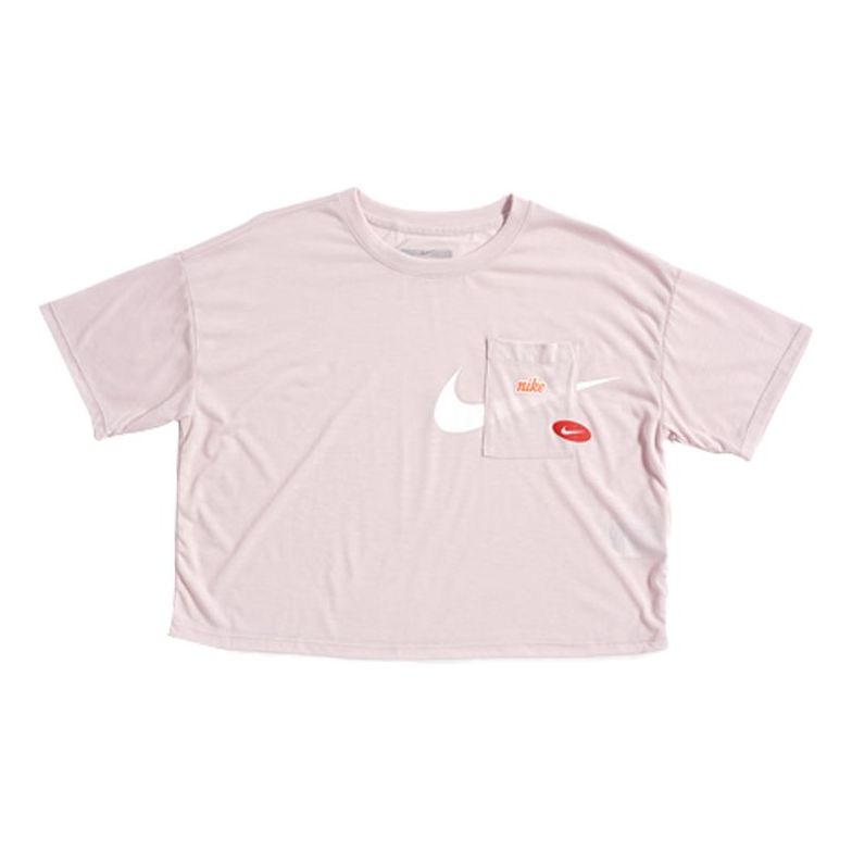 (WMNS) Nike Athleisure Casual Sports Loose Version Short Sleeve Pink Red CJ3481-699