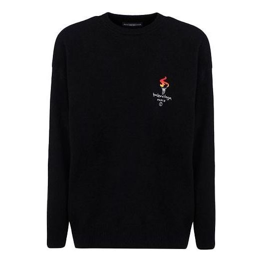 Balenciaga Paris Olympics Crew Neck Sweater 'Black' 621032T41041070