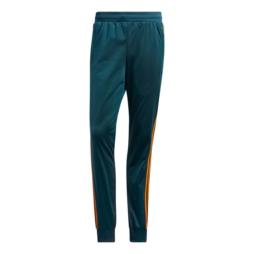 adidas originals 3 Stripe Track Casual Sports Trousers Men's Green GN8619
