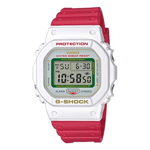 CASIO G-Shock Square 'White Red' DW-5600TMN-7