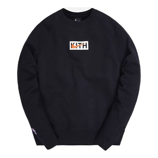 KITH x Nike New York Knicks Fleece Crewneck 'Black' CZ1791-010