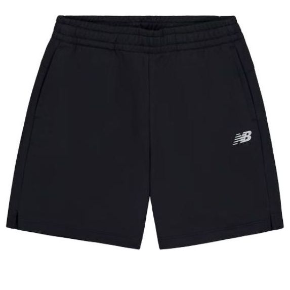 (WMNS) New Balance NB Logo Cotton Short 'Black' AWS42301-BK