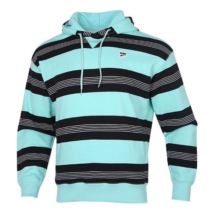 PUMA Downtown Striped Hoodie 'Blue White Black' 599188-33