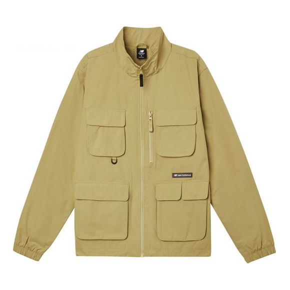New Balance Zip Up Nylon Cargo Jacket 'Vintage Khaki' AMJ11322-BEI