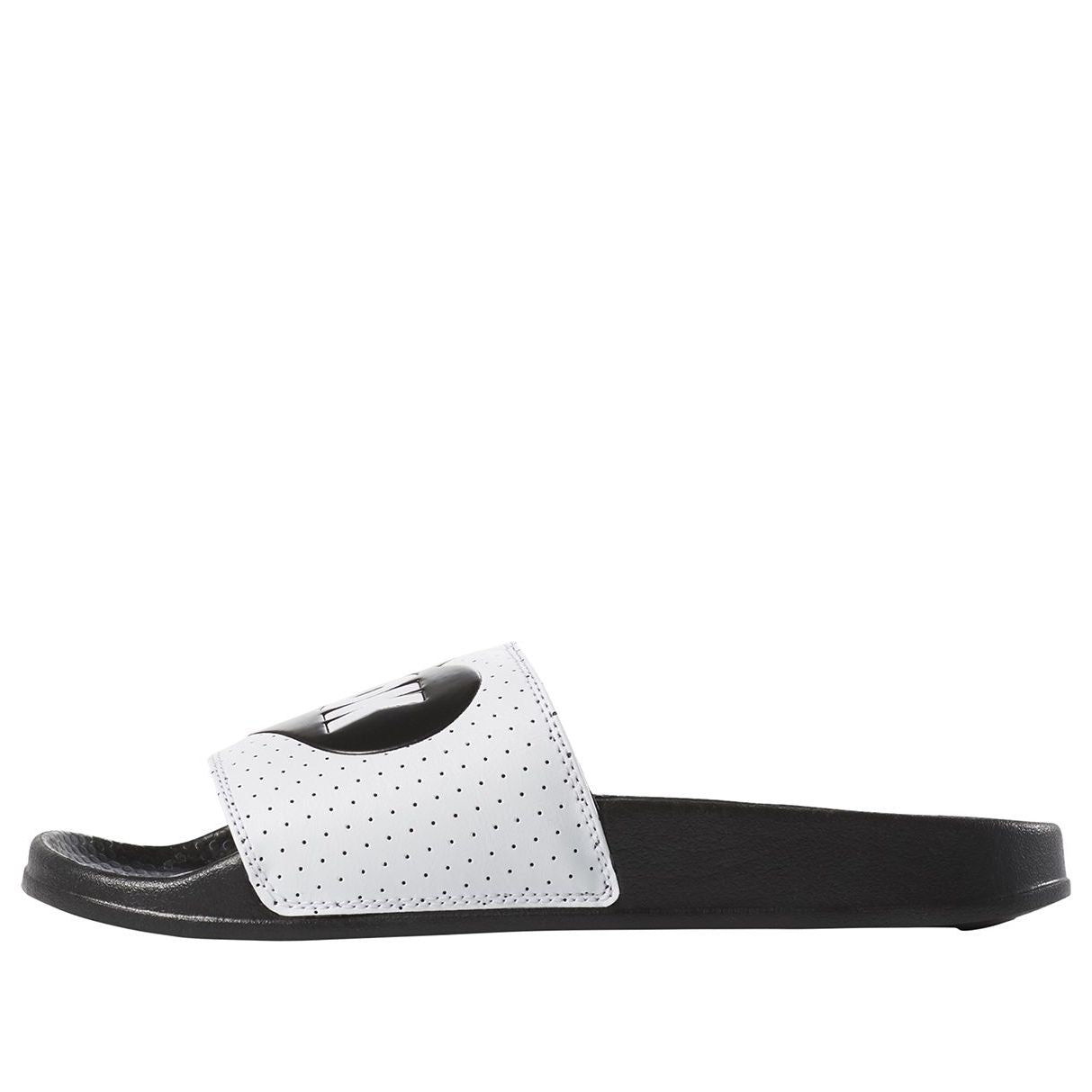 Reebok Classic Slide Soft Sole Cozy Flat Heel Sports Slippers Black White EF8149