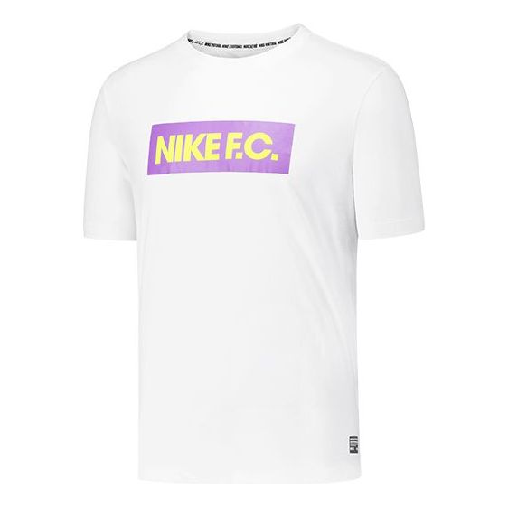 Nike Alphabet Printing Sports Short Sleeve White AQ8008-100