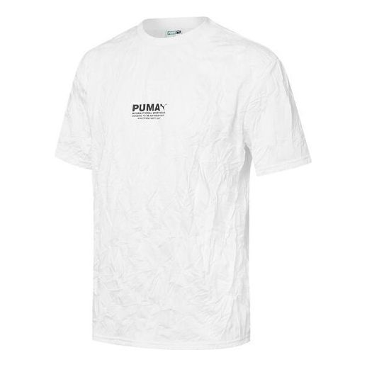 PUMA Avenir Casual Sports Round Neck Short Sleeve White 597330-02