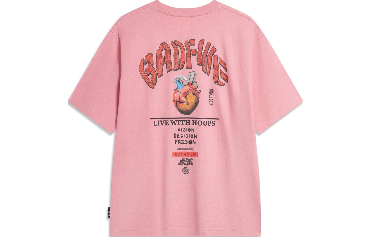 Li-Ning BadFive Graphic T-shirt 'Pink' AHSU435-7