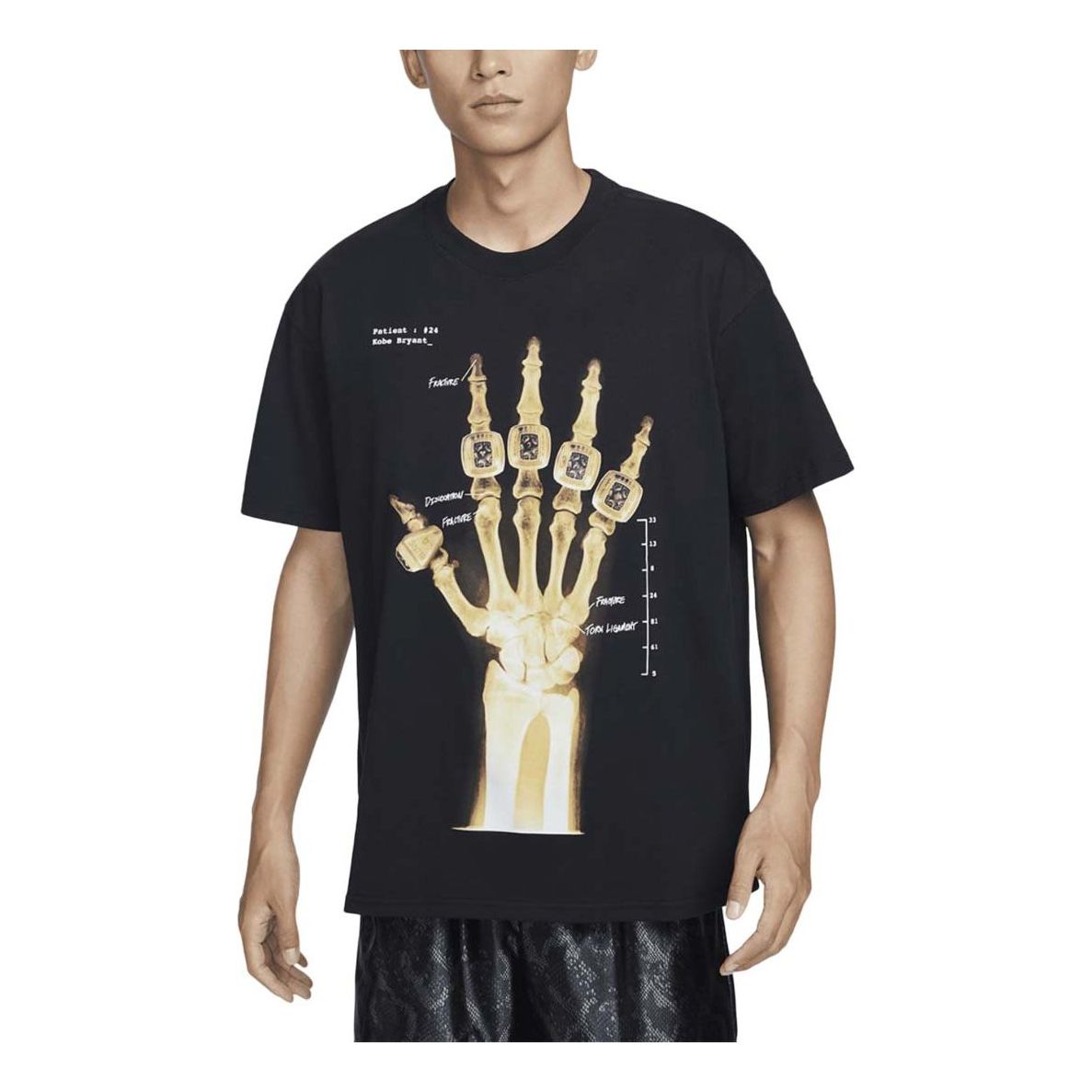 Nike Kobe T-shirt Asia Sizing 'X-Ray Black' HV6695-010