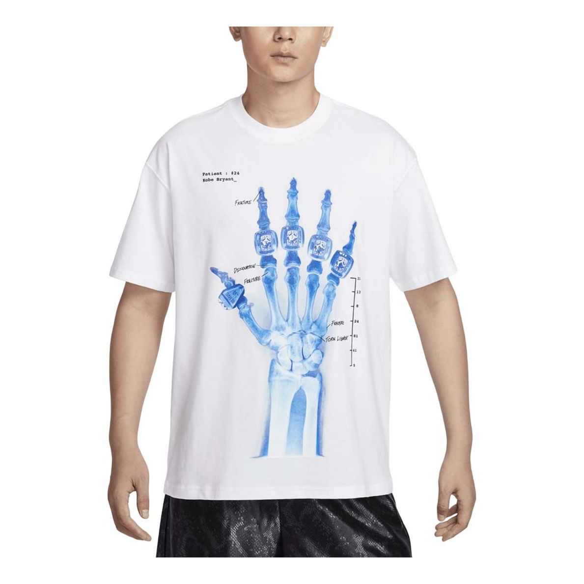 Nike Kobe T-shirt Asia Sizing 'X-Ray White' HV6695-100