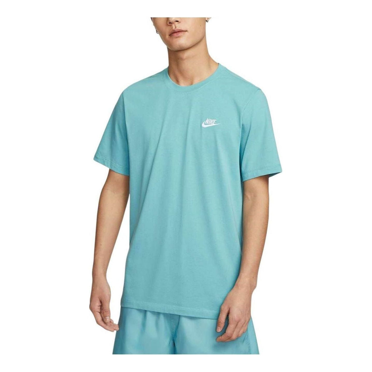 Nike Club T-shirt Asia Sizing 'Light Blue' AR4999-465