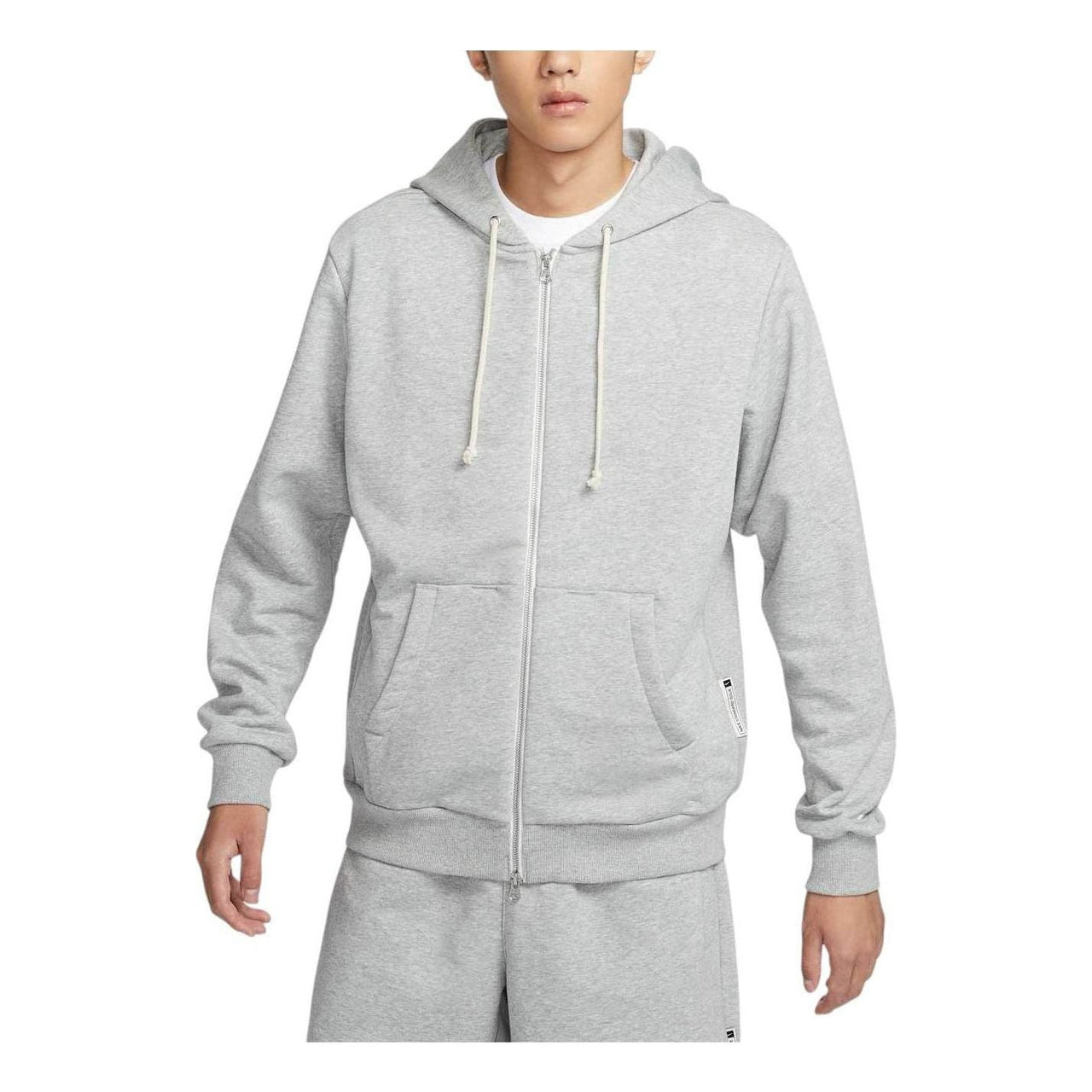 Nike Standard Issue Dri-FIT Full-Zip Basketball Hoodie Asia Sizing 'Dark Grey Heather' FZ0223-063