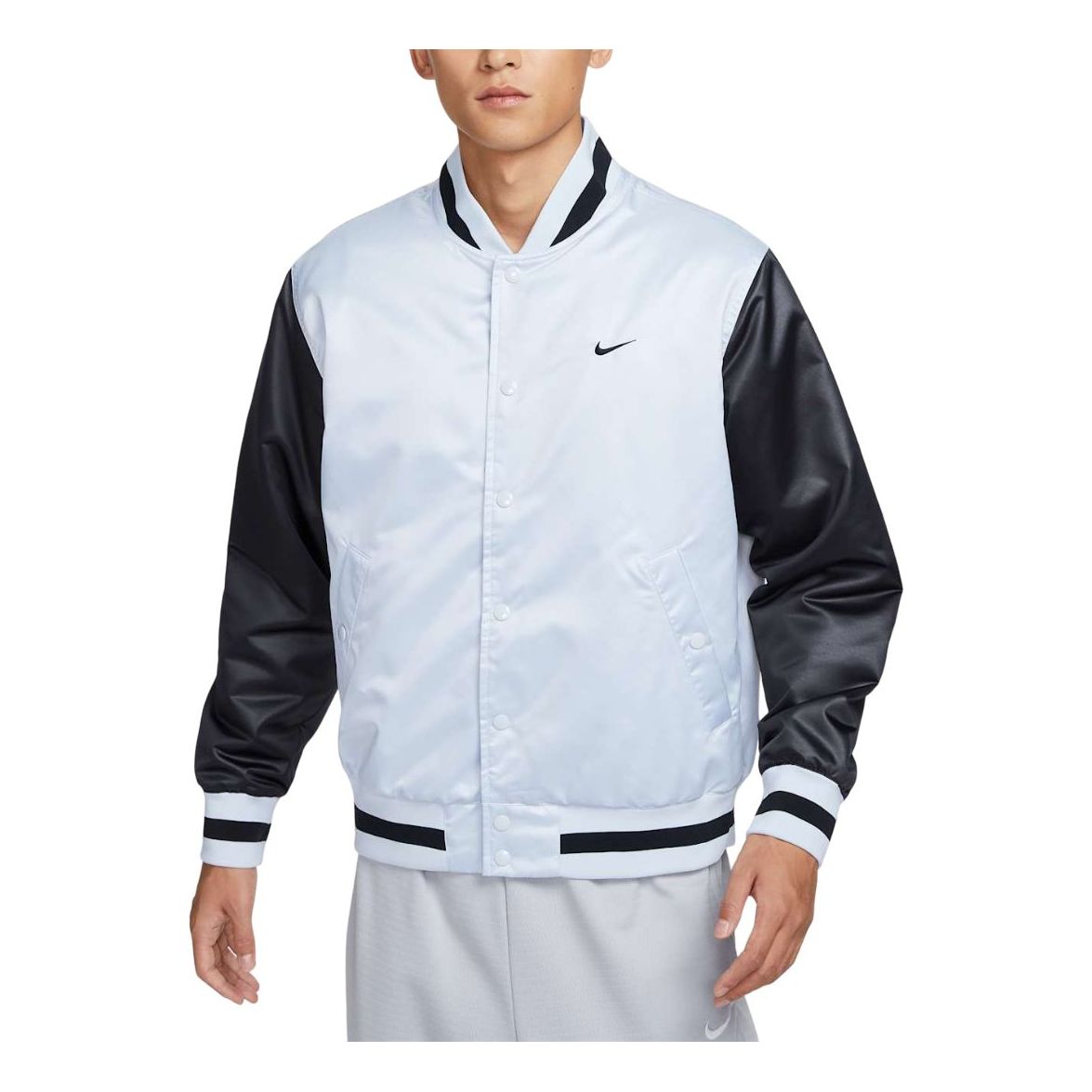 Nike DNA Therma-FIT Water-Repellent Basketball Jacket Asia Sizing 'Pure Platinum Black' FZ0663-043