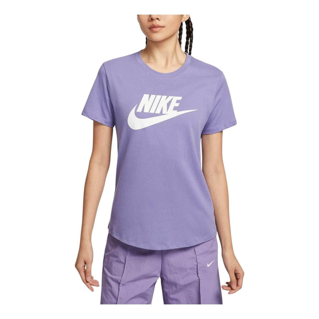 (WMNS) Nike Sportswear Essentials Graphic T-shirt Asia Sizing 'Purple' DX7907-527