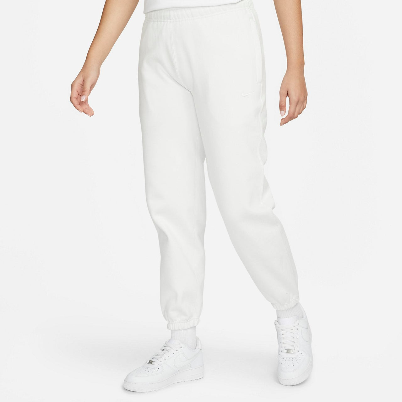 (WMNS) NikeLab Solo Swoosh Fleece Sweatpants Asia Sizing 'Summit White' DA0334-121