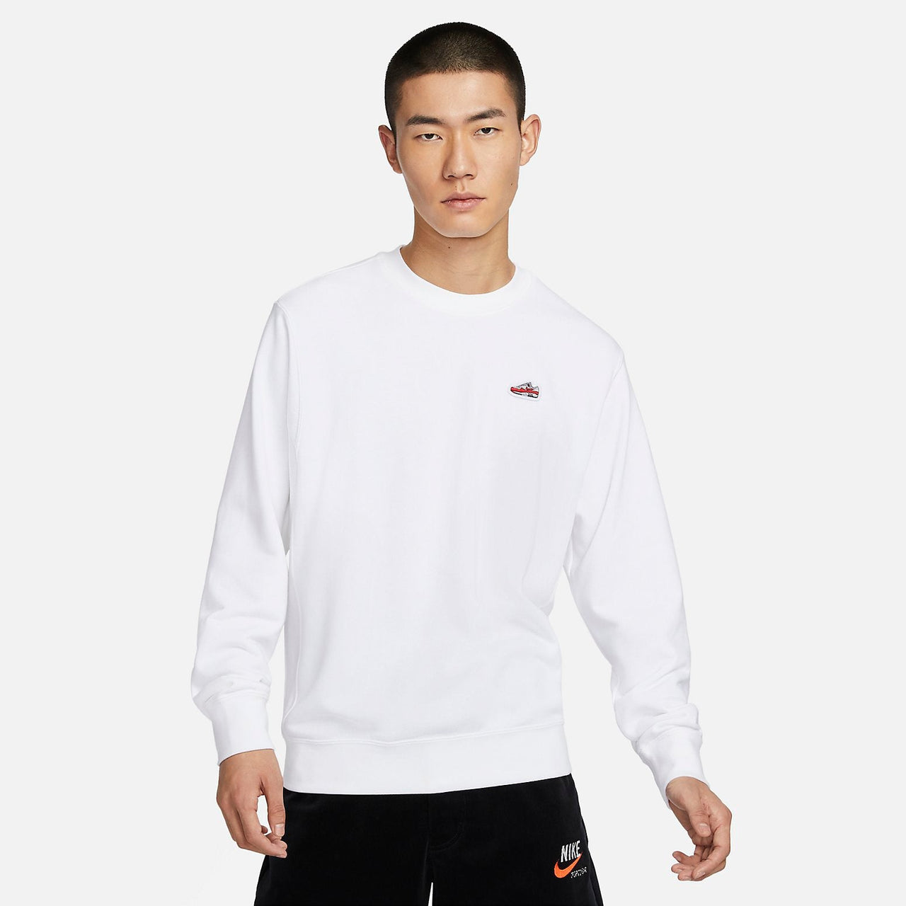 Nike Sportswear French Terry Crew-Neck Sweatshirt 'White' FZ5203-100