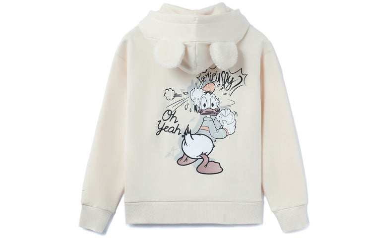 (WMNS) Li-Ning x Disney Graphic Hoodie 'Beige' AWDR690-7