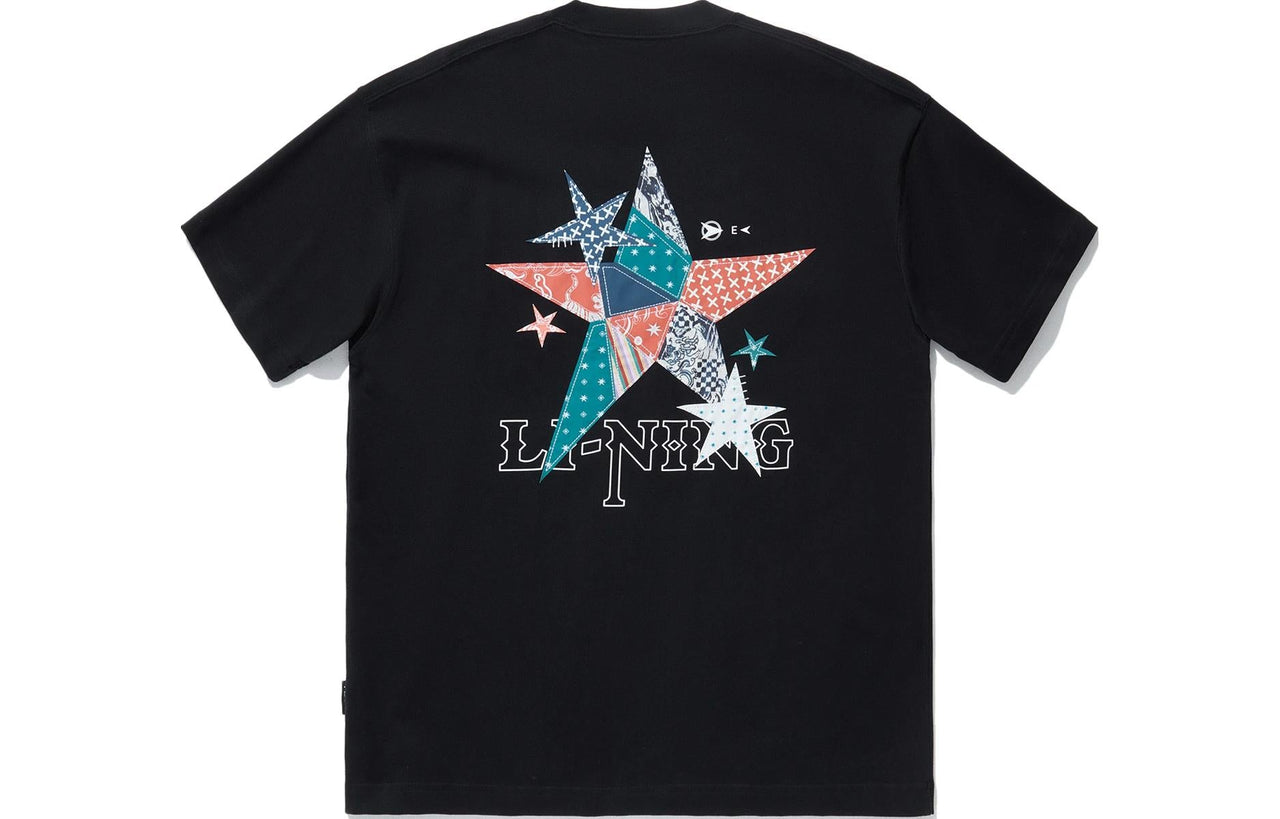 Li-Ning Star Graphic T-shirt 'Black' AHSU251-3