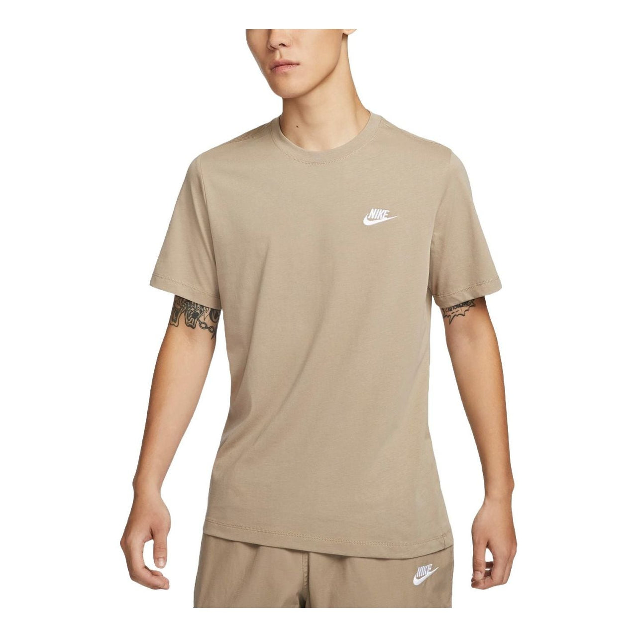 Nike Sportswear Club T-shirt Asia Sizing 'Khaki' AR4999-248