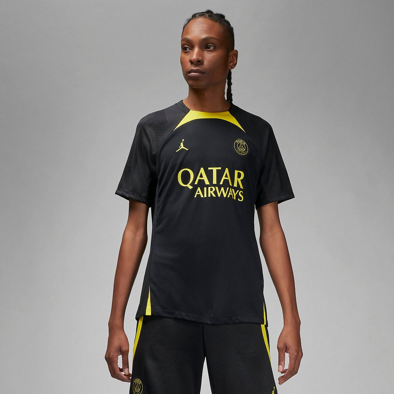 Air Jordan x Paris Saint-Germain Strike Dri-FIT Knit Soccer Top 'Black' DR4590-011